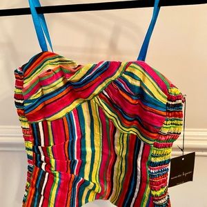 Nanette Lepore top with removable straps. Size 4.
